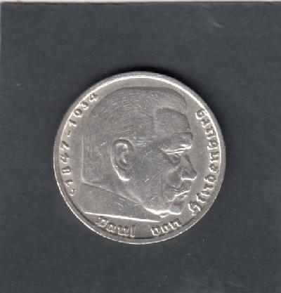 Beschrijving: 5 Mark  HINDENBURG 